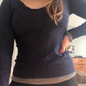 banana republic italian yarn v neck sweater